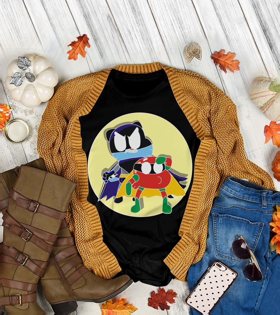 Batgumball Adventure Duo in Iconic Heroic Costumes T-Shirt