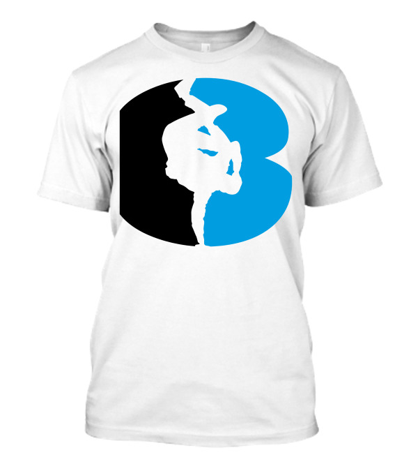 Breakdance Freeze B-Boy Silhouette Black And Blue T-Shirt