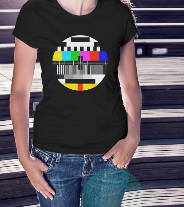 Monoscope Television Test Pattern Signal Retro Broadcast T-Shirt