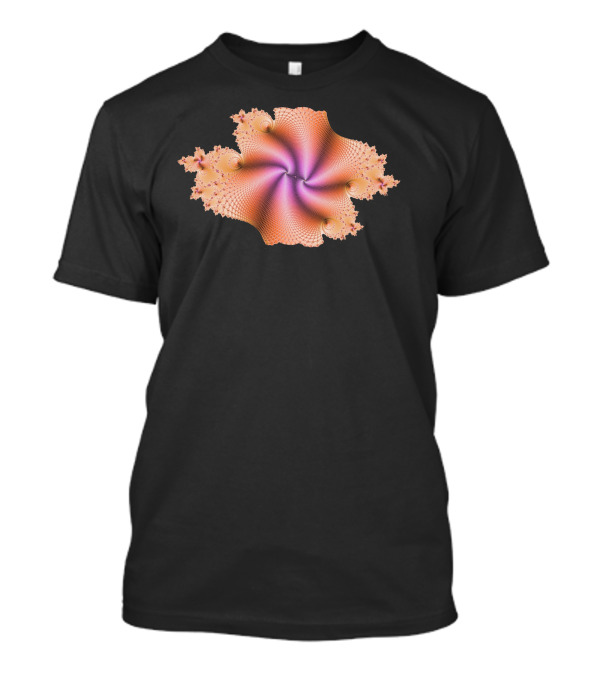 Fractal Spiral Vibrant Geometric Pattern With Colorful Swirling T-Shirt