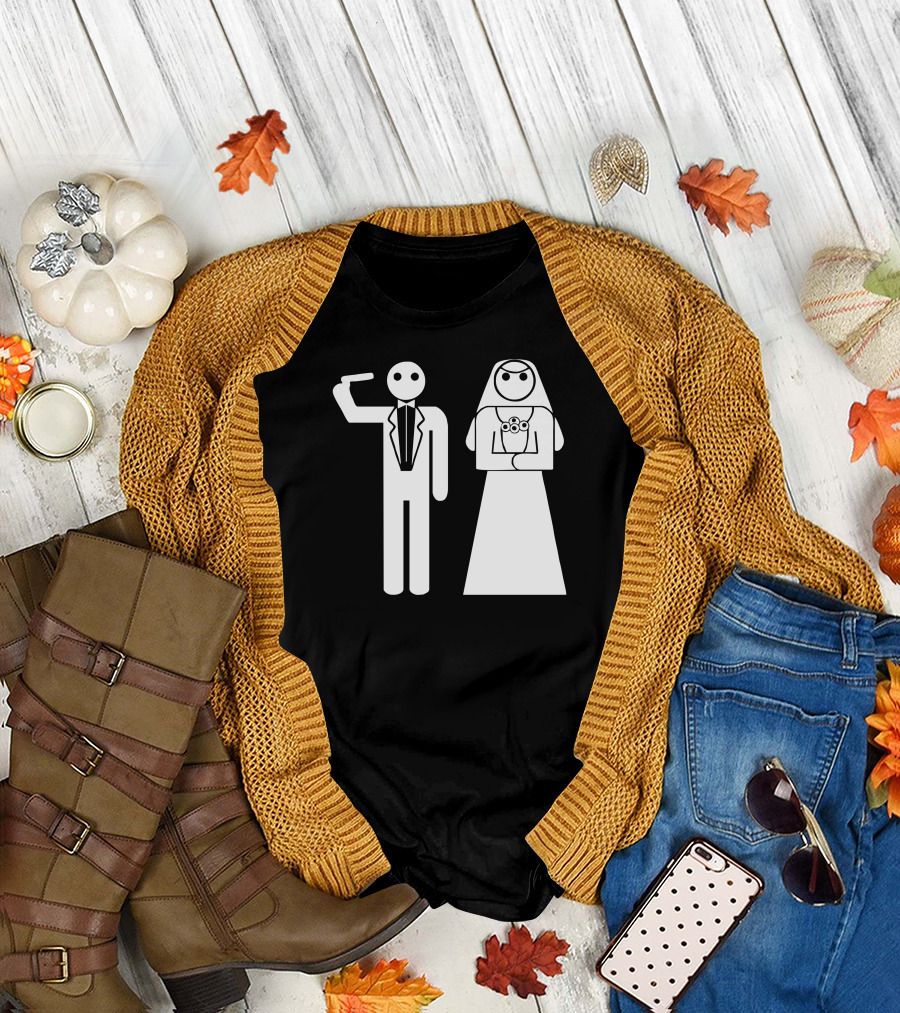 Game Over Stickman Wedding Bachelor Party Junggesellenabschied Hochzeit T-Shirt