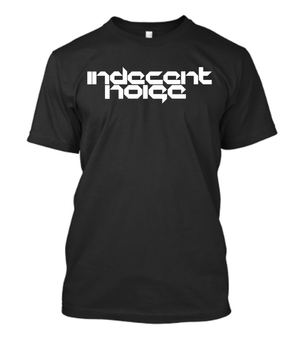 Indecent Noise Bold Block Typography White T-Shirt