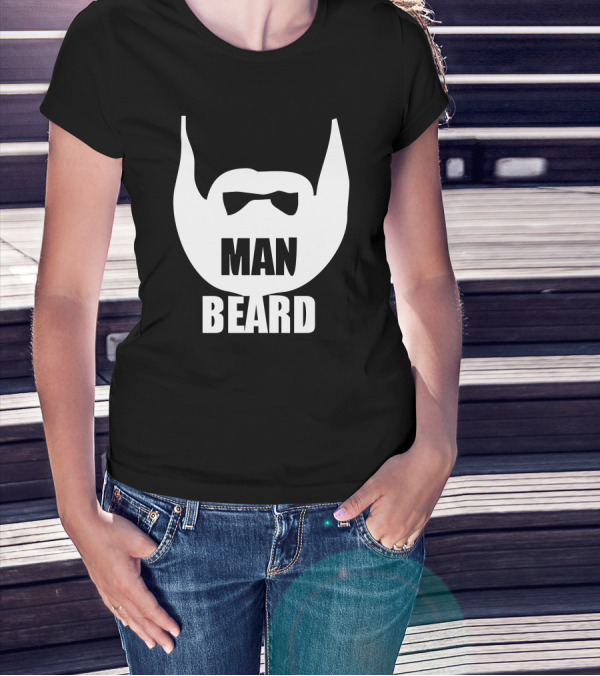 MAN BEARD Beard Shaped Bow Tie T-Shirt