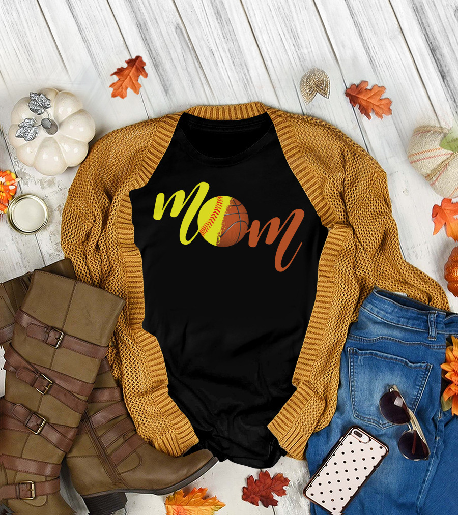 Mom Softball Basketball Sports Fan T-Shirt