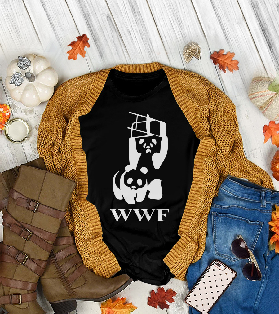 WWF Panda Holding Chair T-Shirt