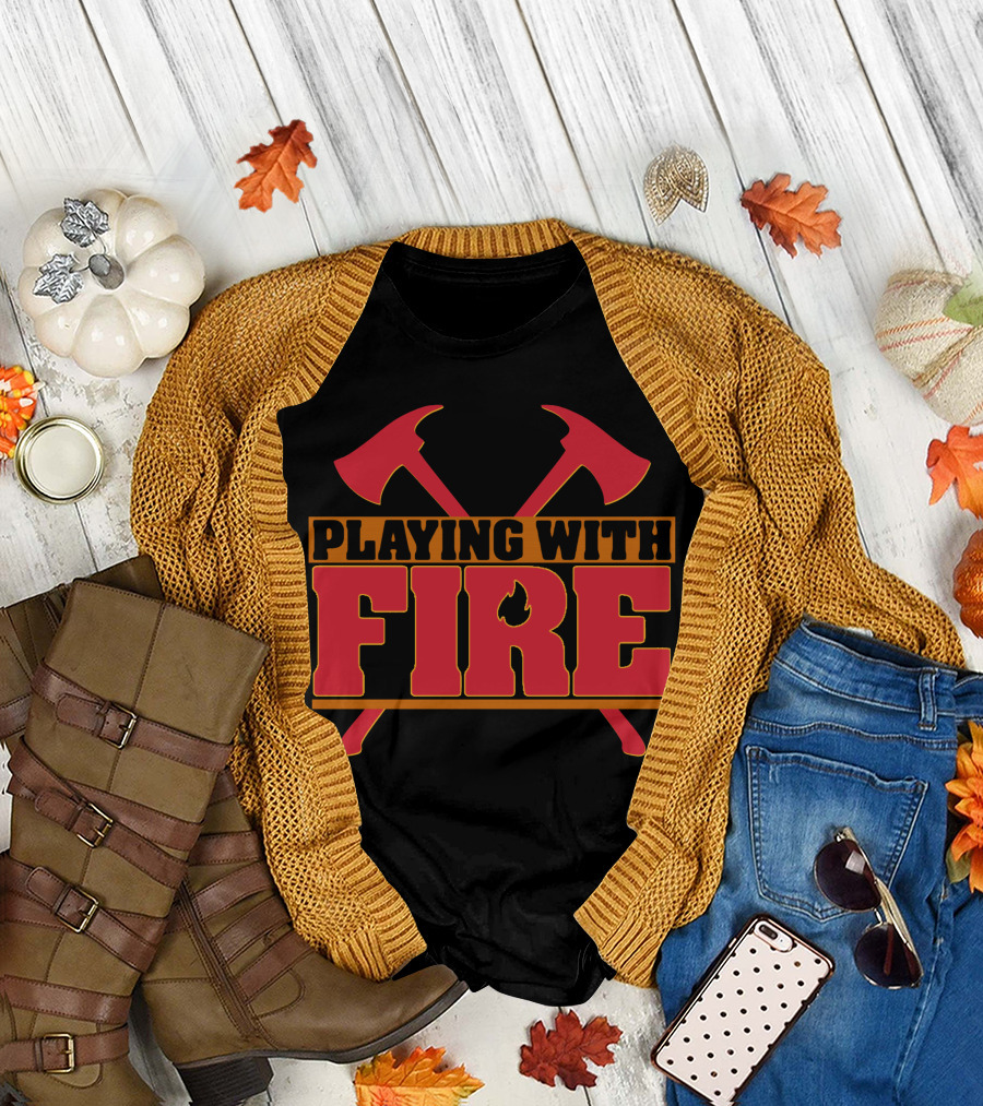 Playing With Fire Axes T-Shirt