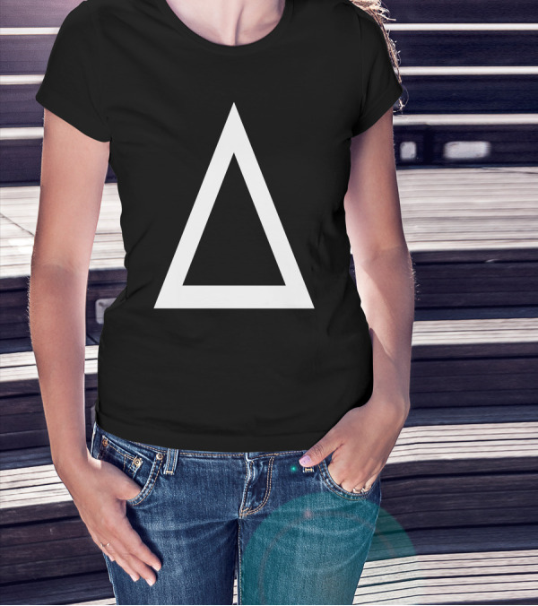 Prism Triangle White Outline Baseball Jersey T-Shirt