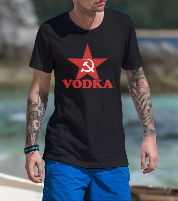 Vodka Red Star Hammer And Sickle T-Shirt