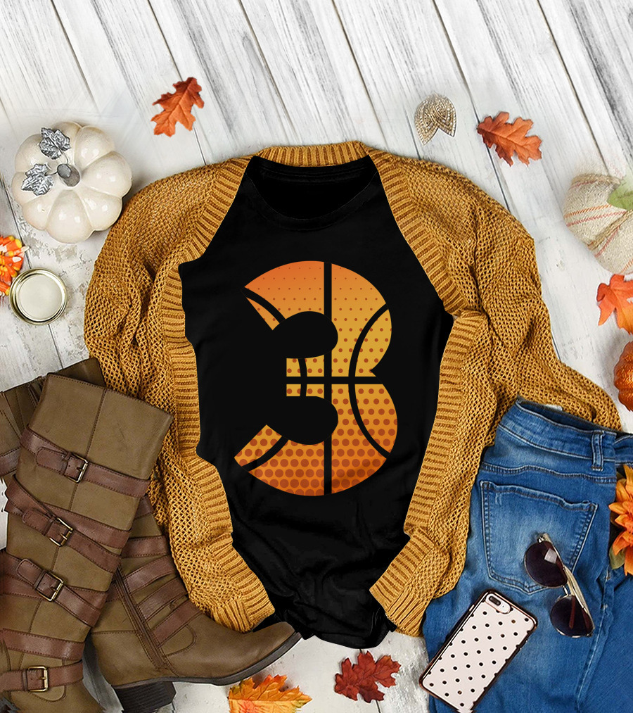 Basketball Pattern Number Three T-Shirt