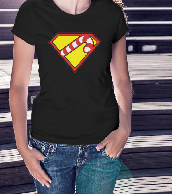 Hero Holidays Xmas Christmas Super Candy Cane T-Shirt
