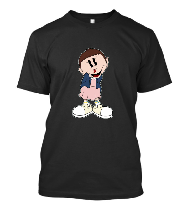 Retro Cartoon-Style Character With Nostalgic Outfit And Expression T-Shirt
