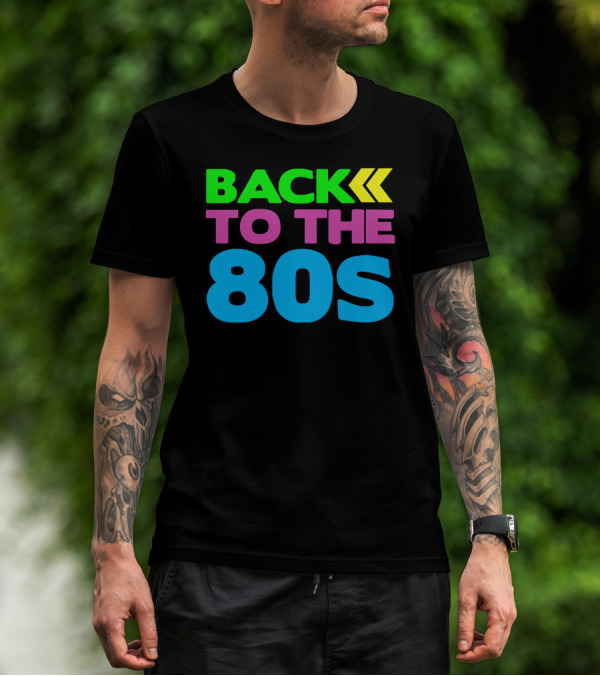 BACK TO THE 80S Retro Neon Bold Colors T-Shirt