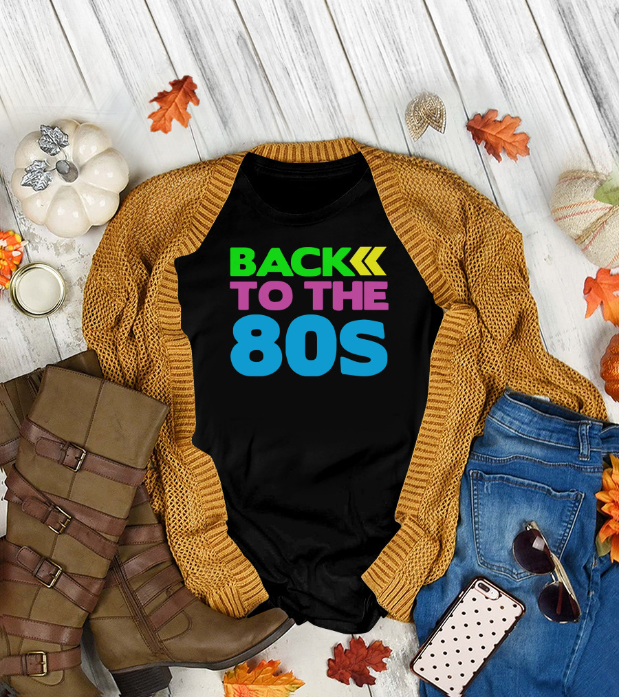 BACK TO THE 80S Retro Neon Bold Colors T-Shirt