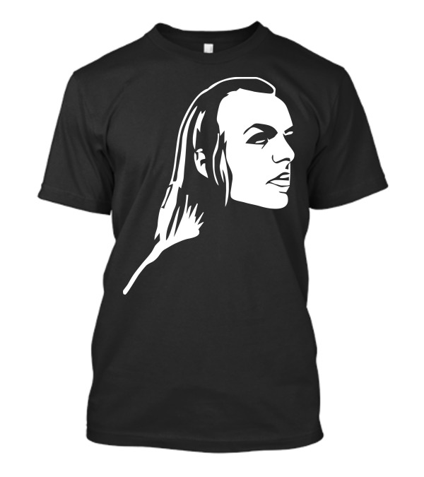 Brian Eno Minimalist Black And White Profile T-Shirt