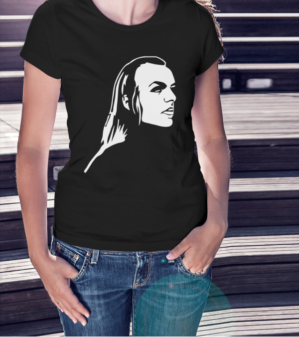 Brian Eno Minimalist Black And White Profile T-Shirt