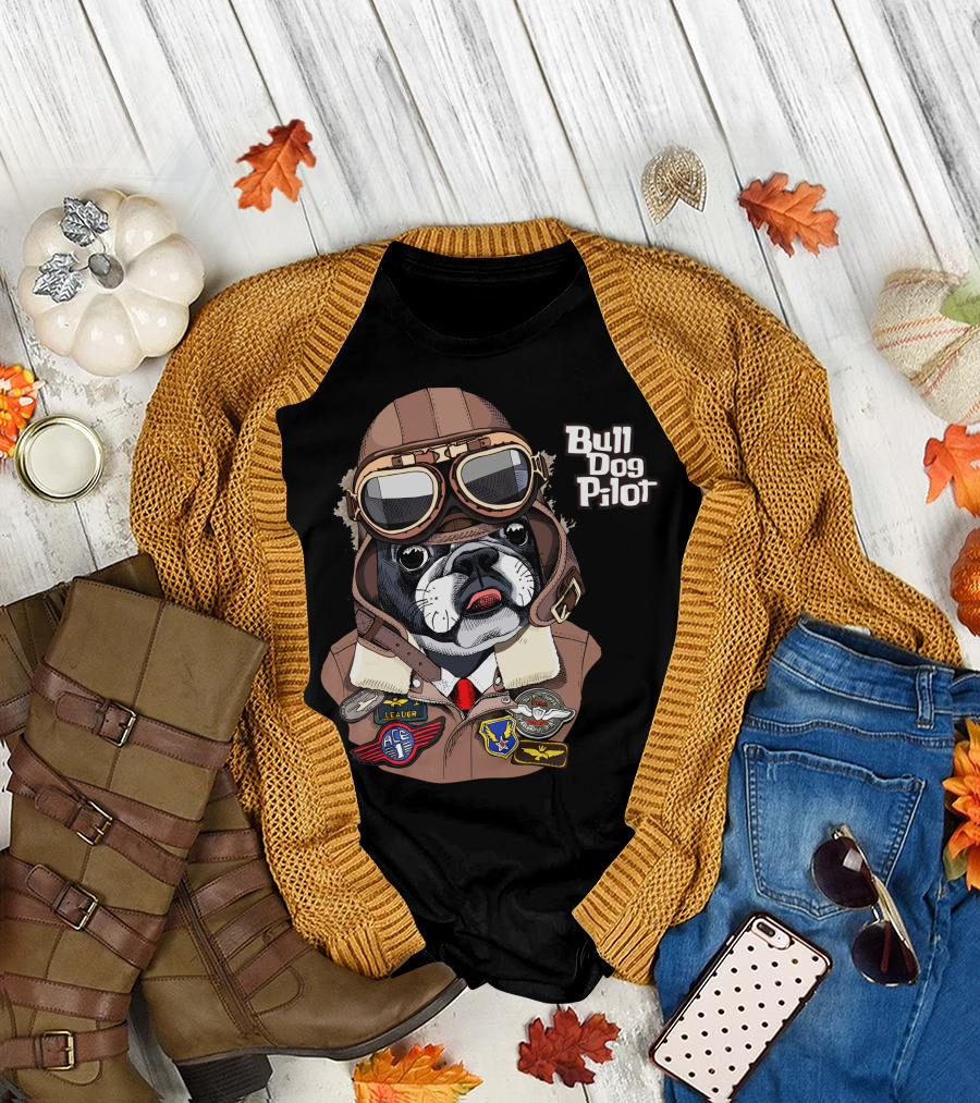Bull Dog Pilot Leader Ace T-Shirt