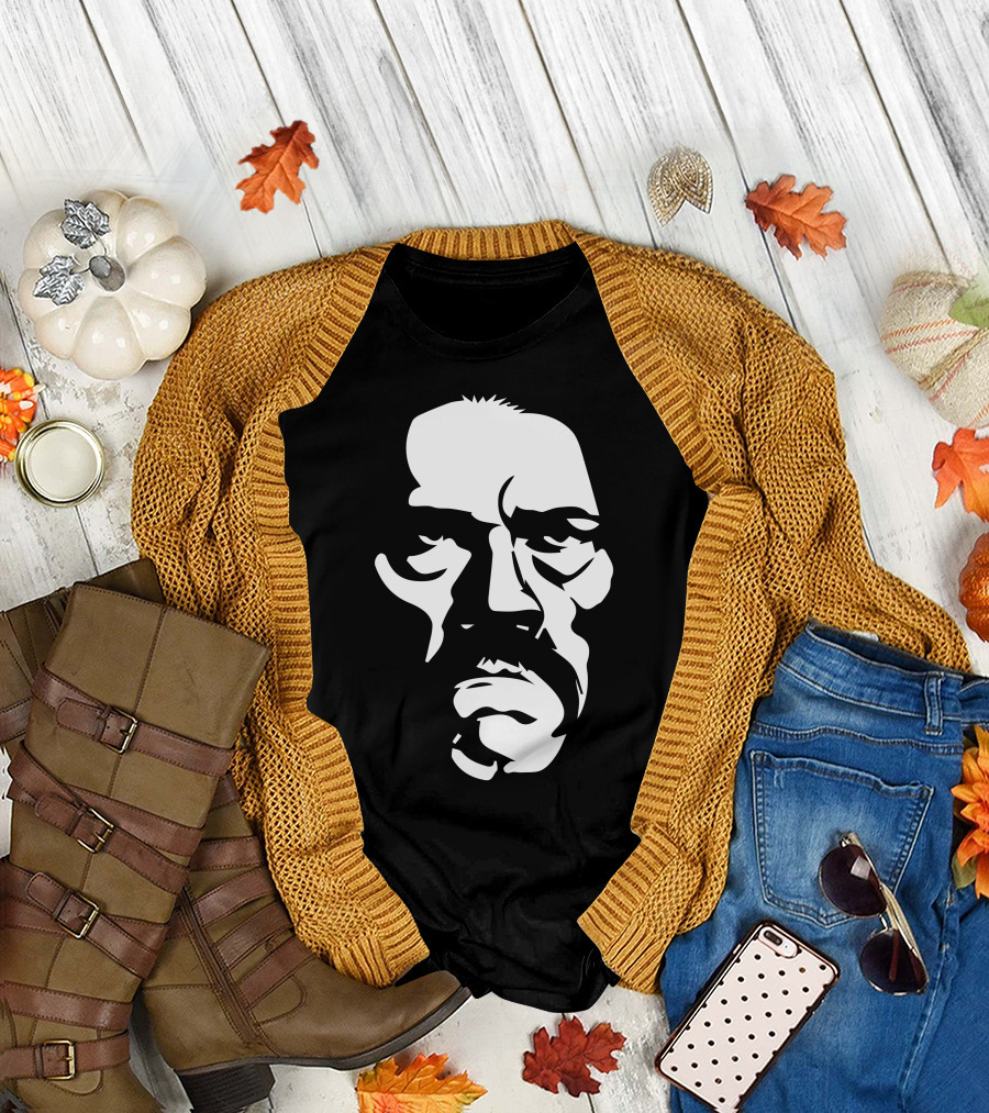 Danny Trejo Black and White Face T-Shirt