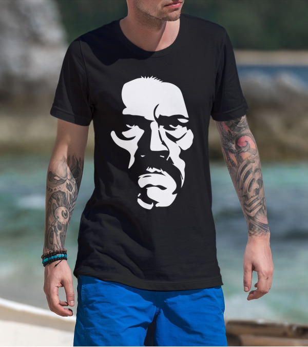 Danny Trejo Black And White Face T-Shirt