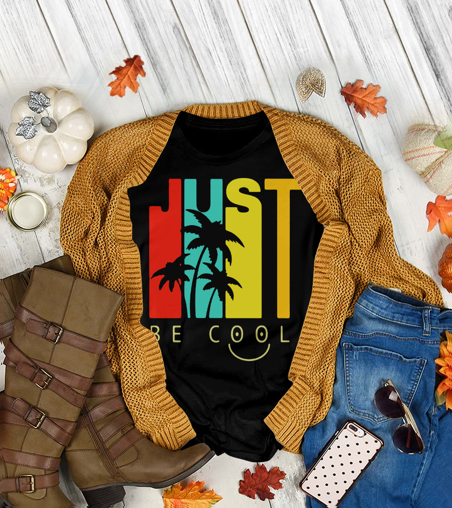 Hawaiian Just Be Cool Palm Trees T-Shirt
