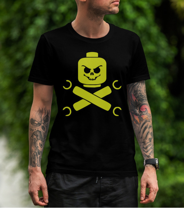 Lego Skull And Crossbones Minifigure Head With Arms T-Shirt