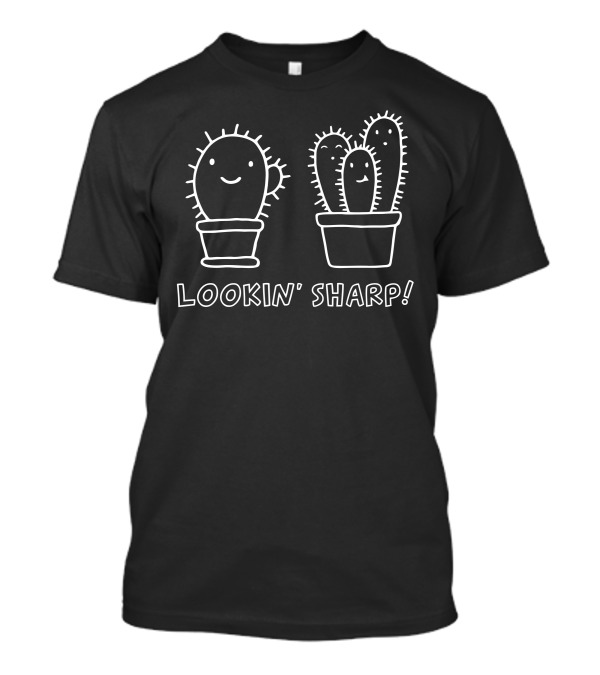 Lookin' Sharp Cactus Duo With Smiling Faces T-Shirt