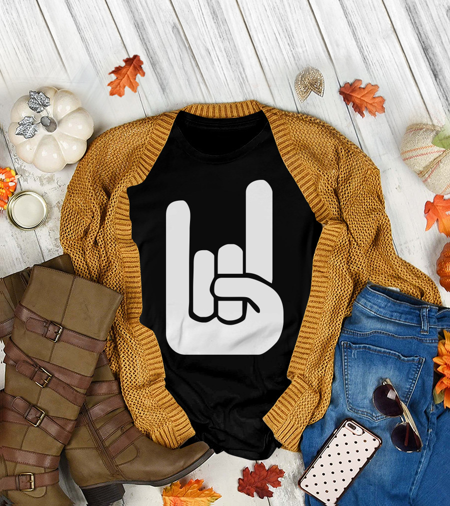 Surfer Fingers Hand Gesture Iconic T-Shirt