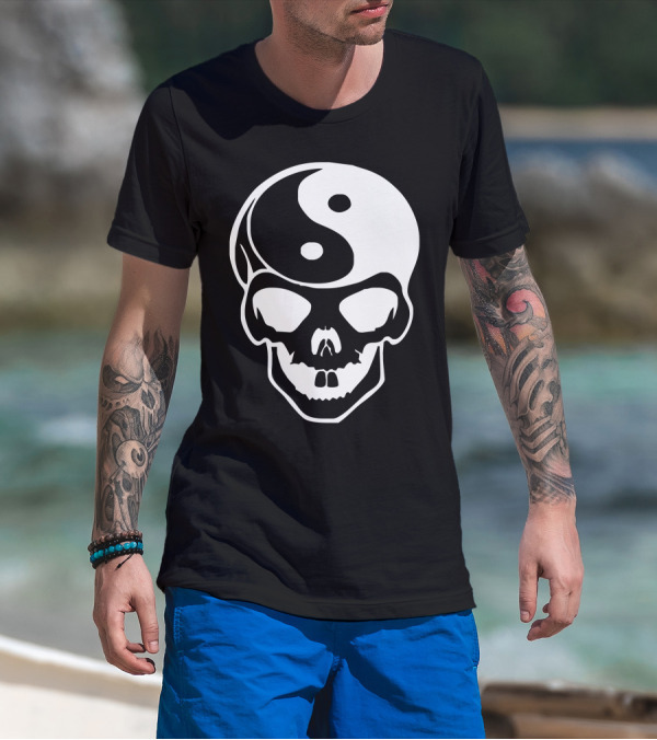 Yin Yang Skull Symbol T-Shirt
