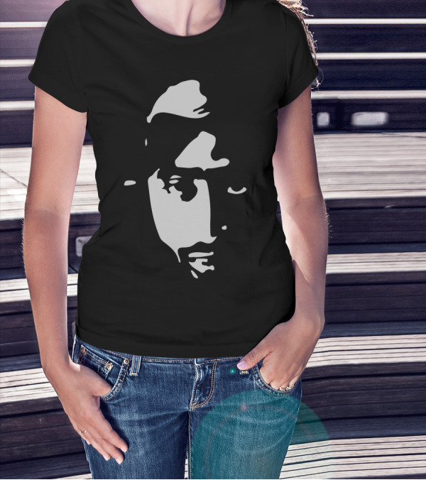 Airbrushed Stencil Face Stencil T-Shirt