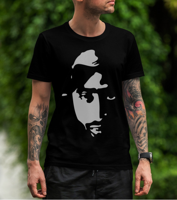 Airbrushed Stencil Face Stencil T-Shirt