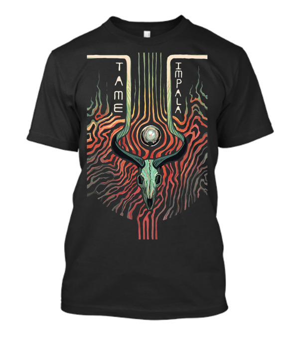 Tame Impala Psychedelic Bull Skull T-Shirt