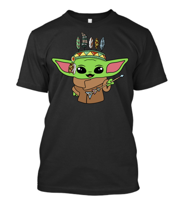 Baby Yoda Boho Style Feathers And Arrow Collection T-Shirt