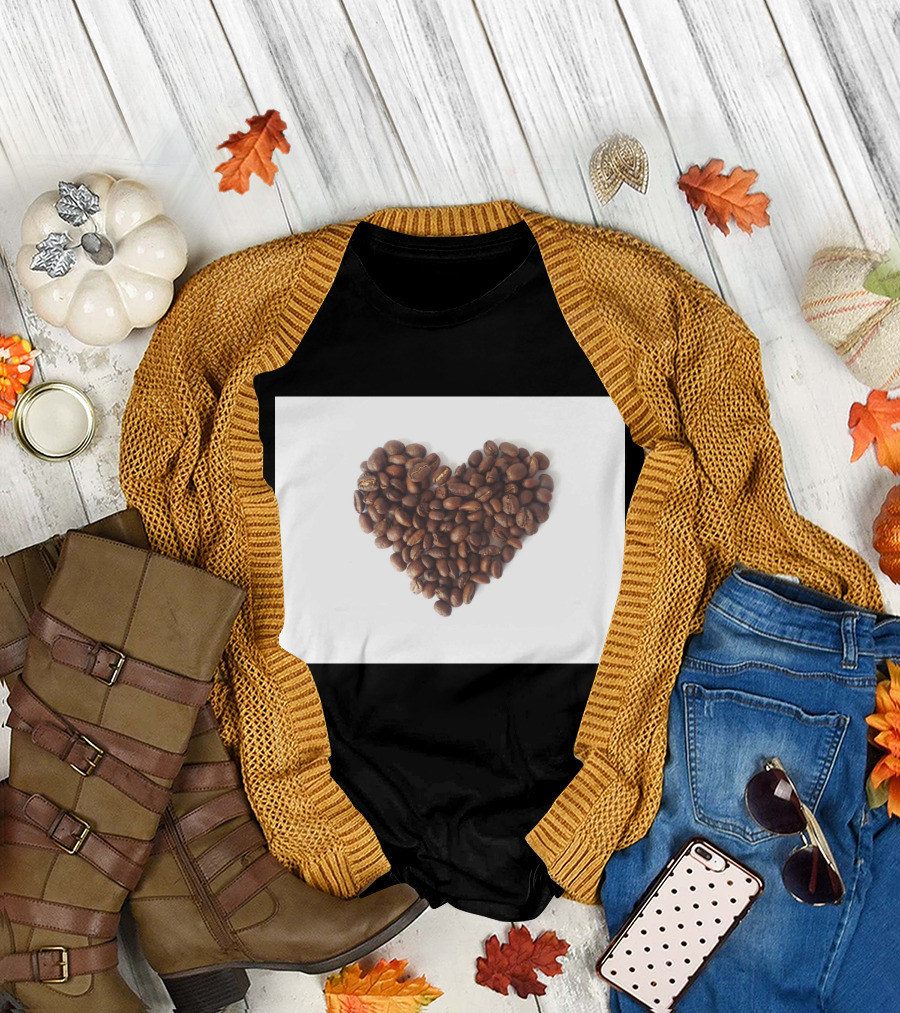 Heart Shaped Coffee Seeds T-Shirt