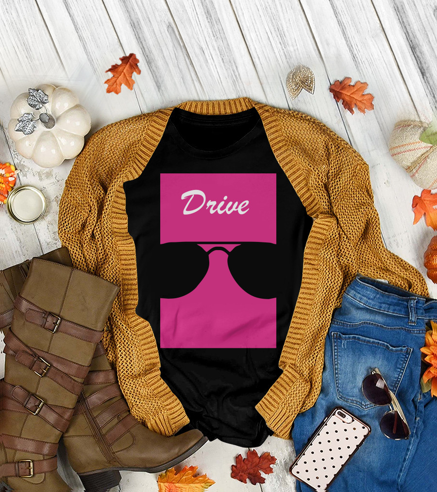 Drive Sunglasses Bold Pink T-Shirt