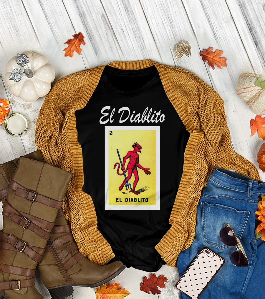 El Diablito The Devil Mexican Lottery Lotería Card T-Shirt