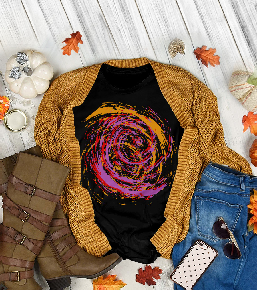 Graffiti Paint Swirl Burst Background T-Shirt