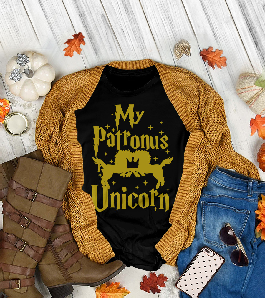 My Patronus Unicorn Golden Magical T-Shirt