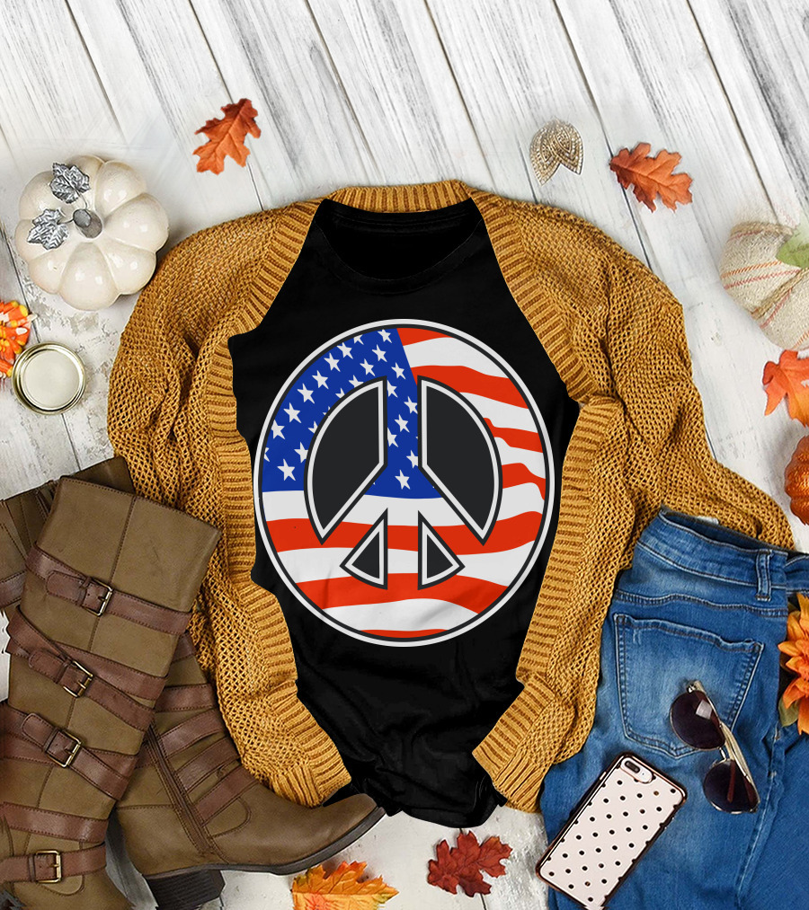 Stars and Stripes Peace T-Shirt