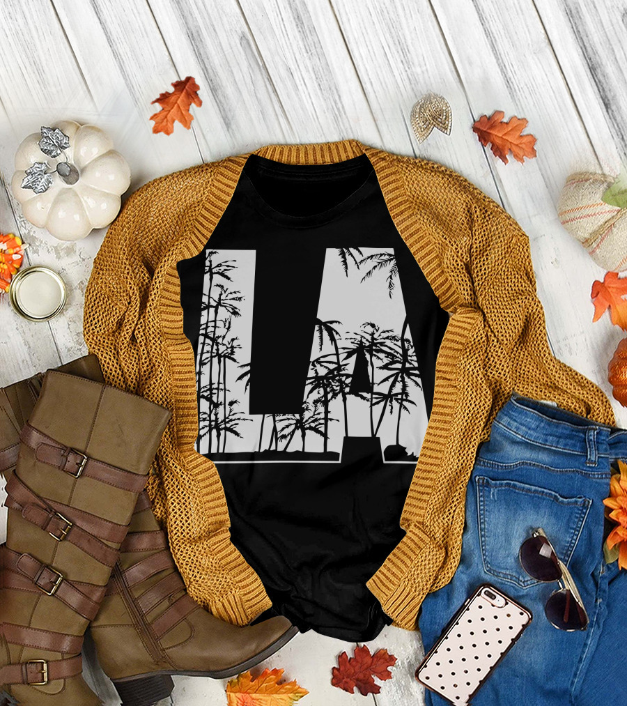 California Republic LA Palm Trees Silhouette Iconic T-Shirt