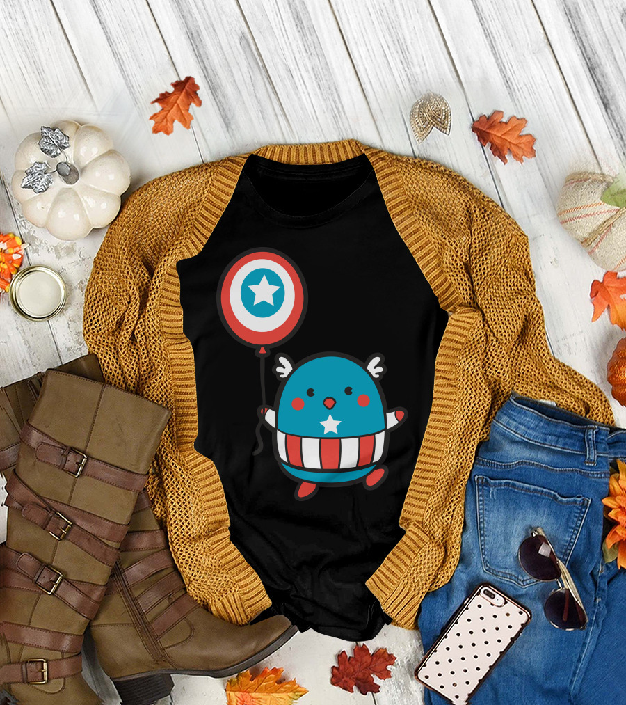Captain Mascot Star Balloon T-Shirt