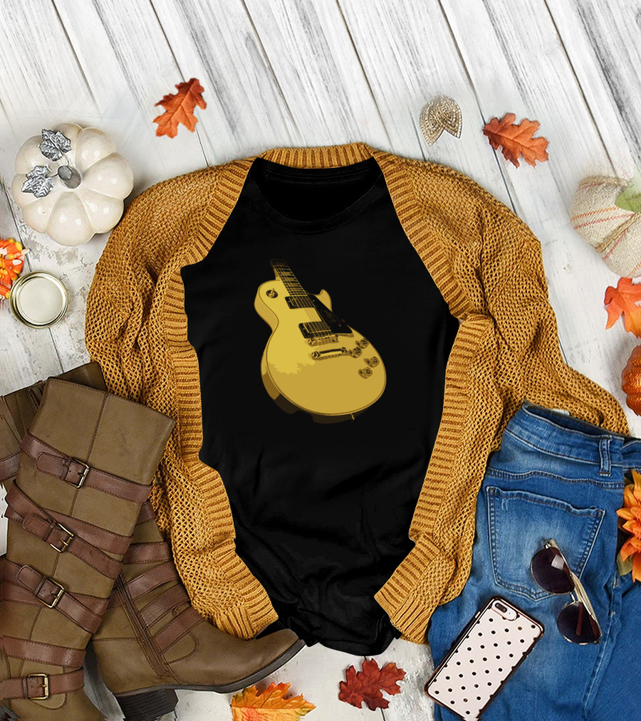 Les Paul Gold Electric Guitar T-Shirt