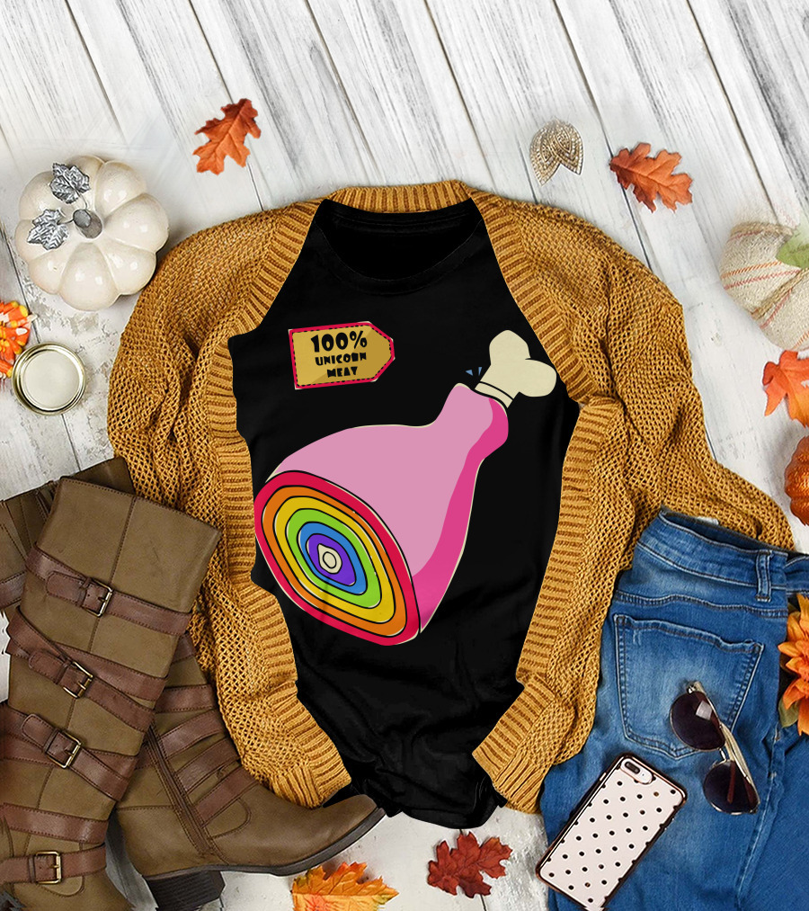 100% Unicorn Meat Rainbow Ham T-Shirt