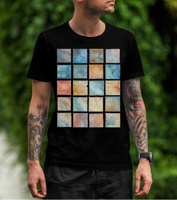 Notes From Monet Watercolor Squares Collection T-Shirt
