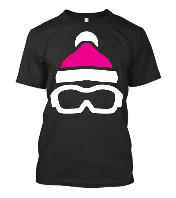 Ski Goggles And Pink Winter Hat T-Shirt
