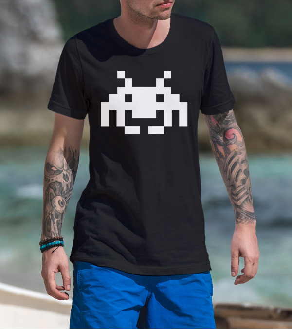 Space Invaders Classic Alien Pixel T-Shirt