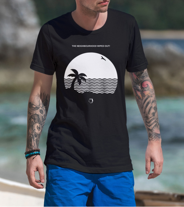 THE NEIGHBOURHOOD WIPED OUT Ocean Sunset Palm Tree Bird T-Shirt