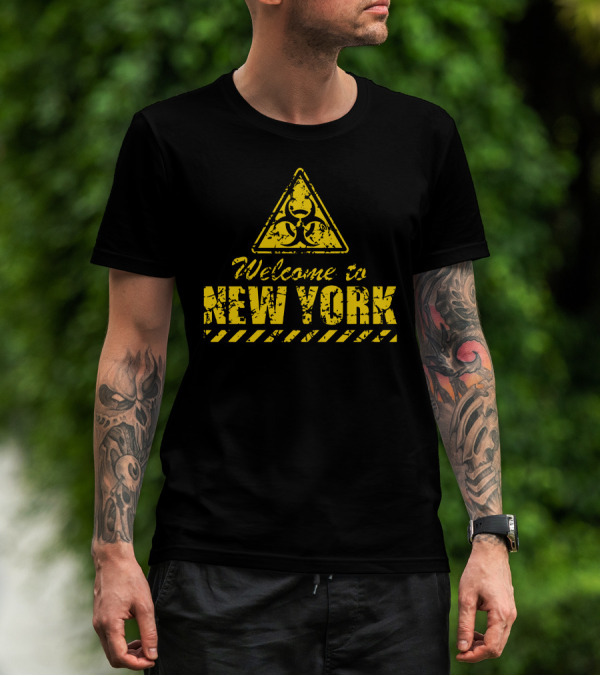 Welcome To New York Biohazard Warning Sign T-Shirt