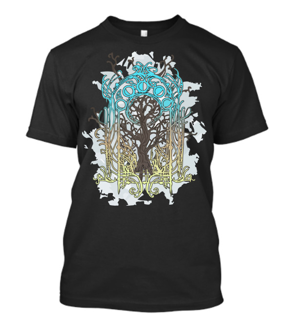 Yggdrasil Tree Celtic Art Nouveau Norse Mythology T-Shirt