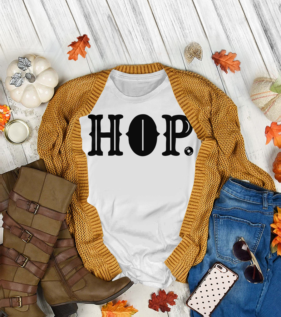 HOP Typography Hip Hop T-Shirt