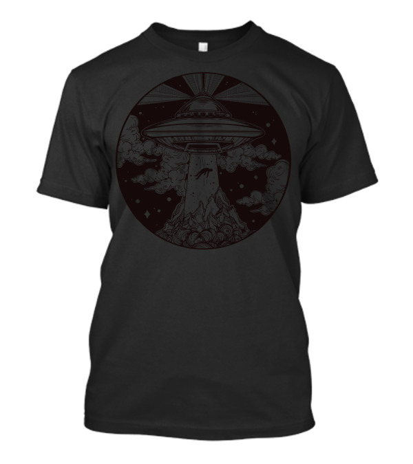 I Want To Believe UFO Abduction Over Mountains T-Shirt