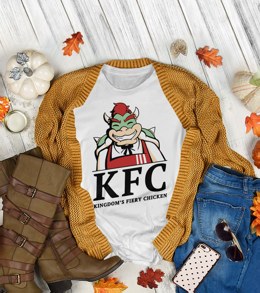 KFC Kingdom's Fiery Chicken Bowser Crossover T-Shirt